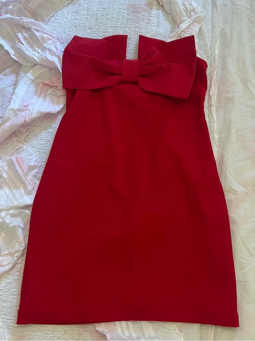 Women’s Red Bow-Front Party Dress